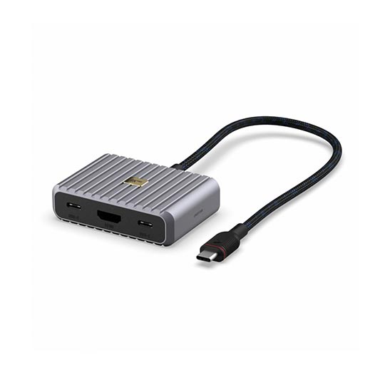 UNISYNK 5 PORT USB-C HUB 8K 100W GREY