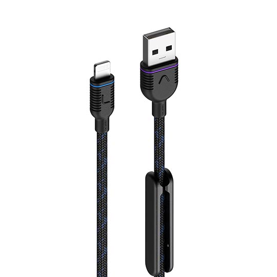 UNISYNK USB-A TO LIGHTNING CABLE BLACK 1.2M
