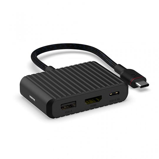 UNISYNK 3 PORT USB C HUB V2 BLACK
