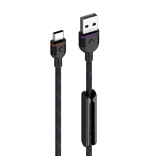 UNISYNK USB-A TO USB-C CABLE BLACK 1.2M