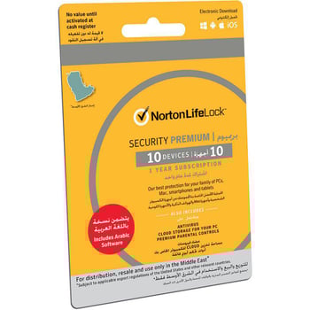 Norton Security Premium 25GB 1 User - 10 Device - 1 Year AE