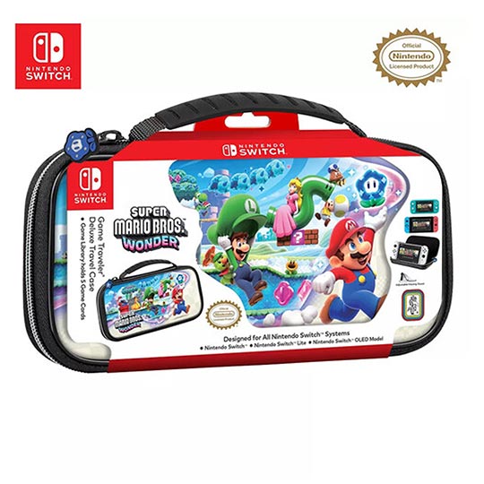 RDS Industries - NS Game Traveler Deluxe Travel Case - Mario Wonder Case