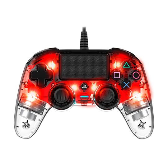 PS4 - Nacon Wired Compact Controller - Clear Red