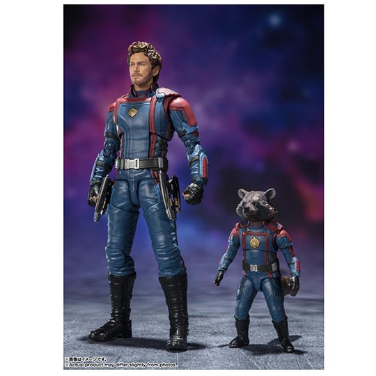 S.H.FIGUARTS GUARDIANS OF THE GALAXY: VOL. 3 - STAR LORD & ROCKET RACCOON ACTION FIGURE SET BY BANDAI TAMASHII