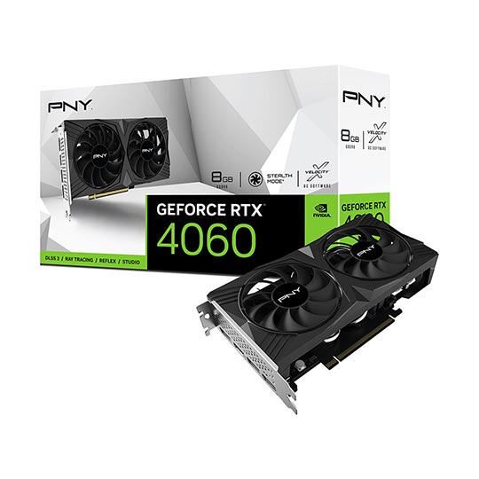 PNY GEFORCE RTXT 4060 8GB VERTO Dual Fan Edition DLSS 3
