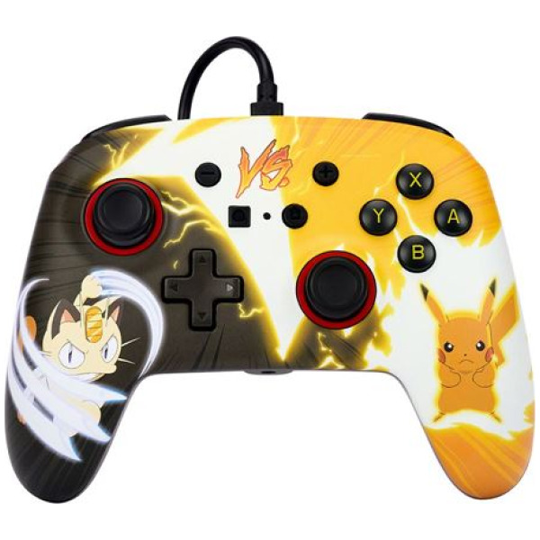 PowerA Enhanced Wired Controller for Nintendo Switch - Pokémon: Pikachu vs. Meowth