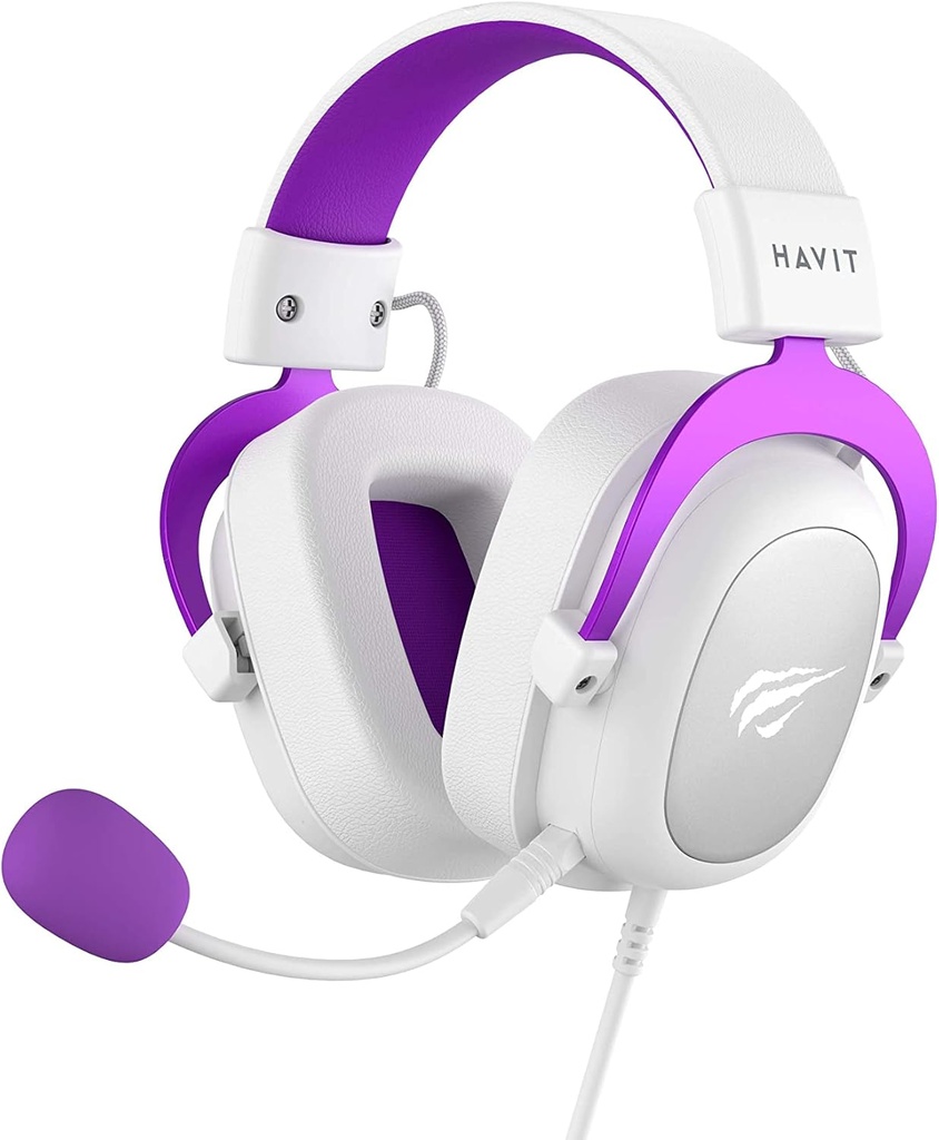 Havit Gamenote H2002D USB 3.5mm Gaming Headphone White+Purple