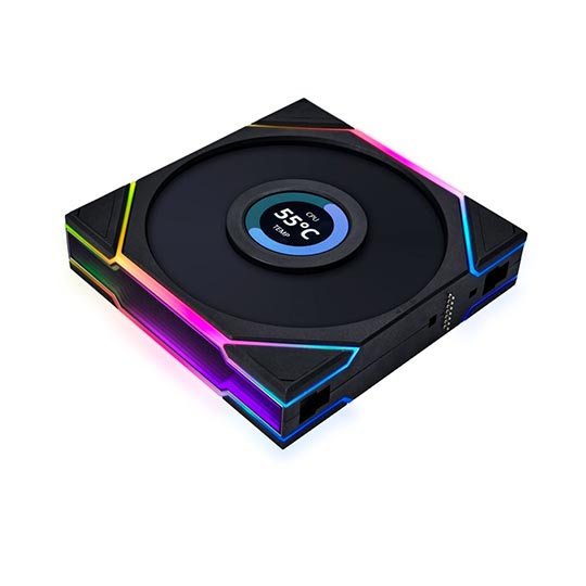 Lian Li Uni Fan Tl LCD 120 RGB Black Reverse Blade 3-Pack Fan