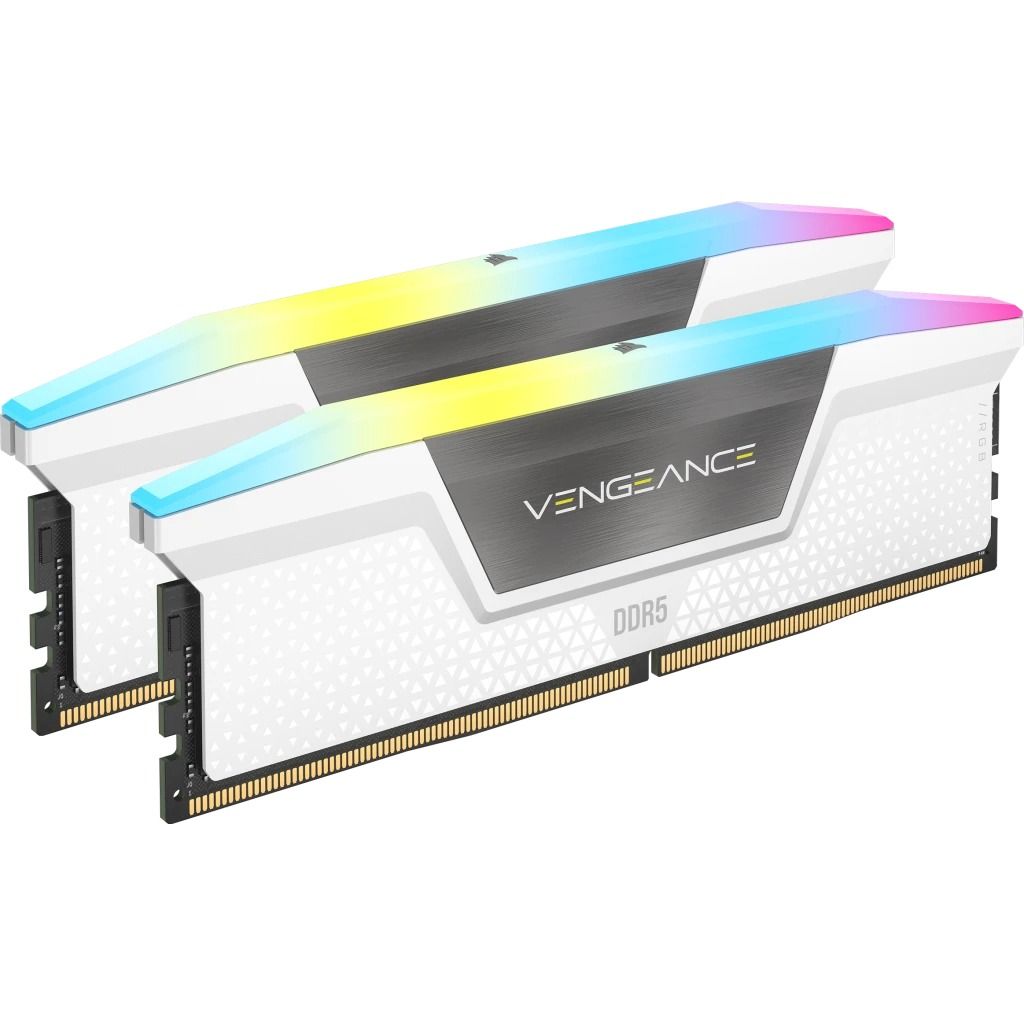 Corsair Vengeance® RGB 64Gb (2X32Gb) DDR5 Dram 6000Mhz C40 White