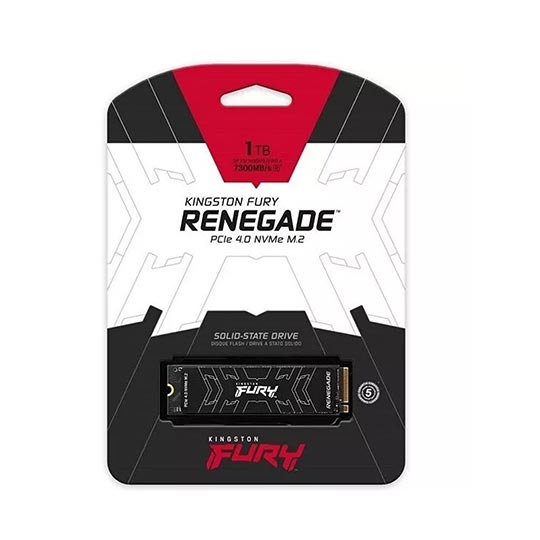  Kingston Fury Renegade 1TB SSD, M.2 2280, PCIe 4.0 NVMe, Read/Write 7300/6000MB/s, Random Read/Write: 900K/1000K IOPS 