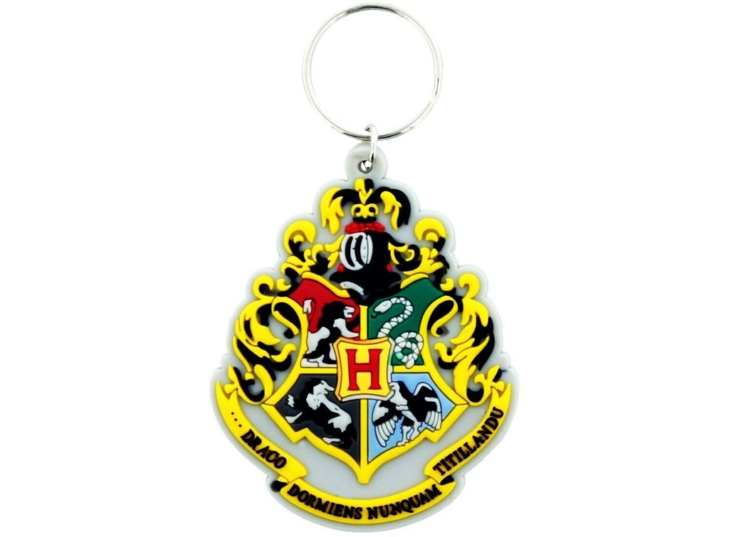 Pyramid Harry Potter - Hogwarts Crest Rubber Keychain