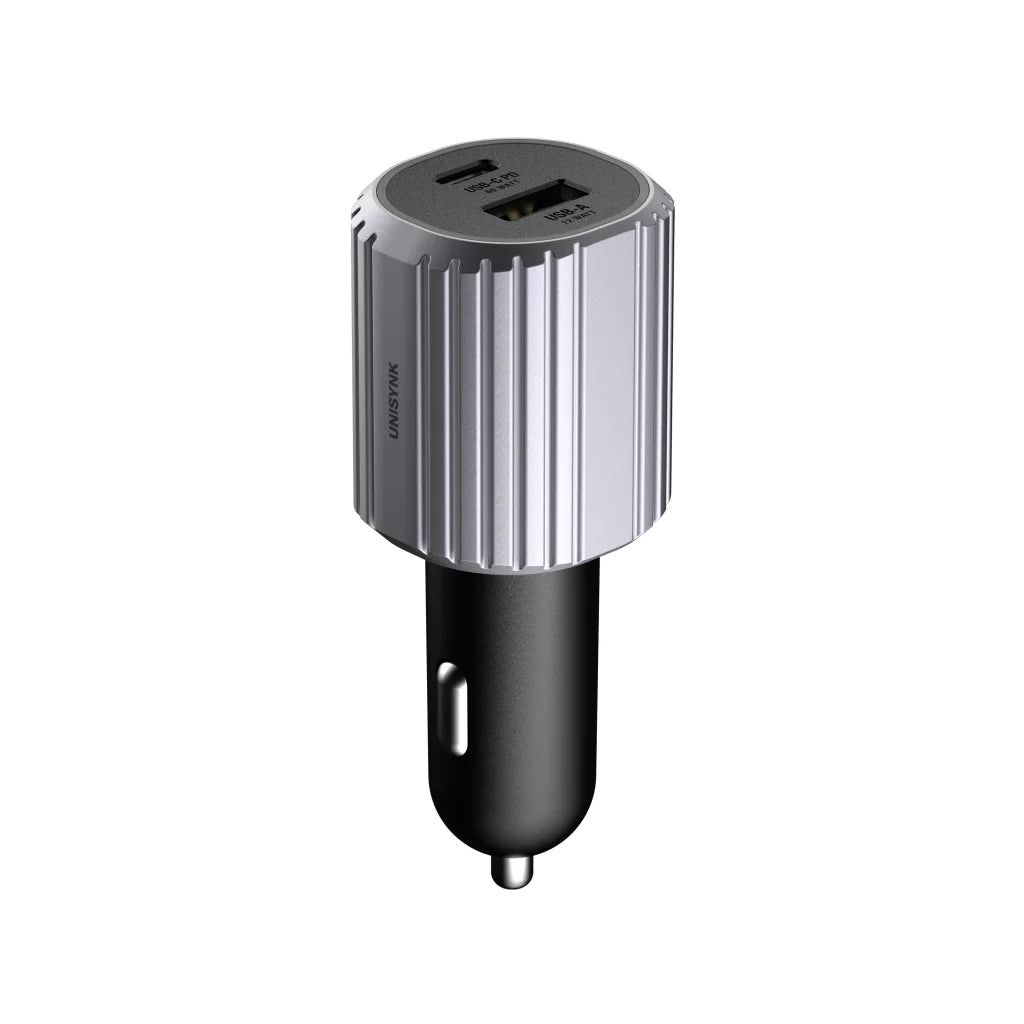 Unisynk USB C/A Car Charger Pd 72W Grey 