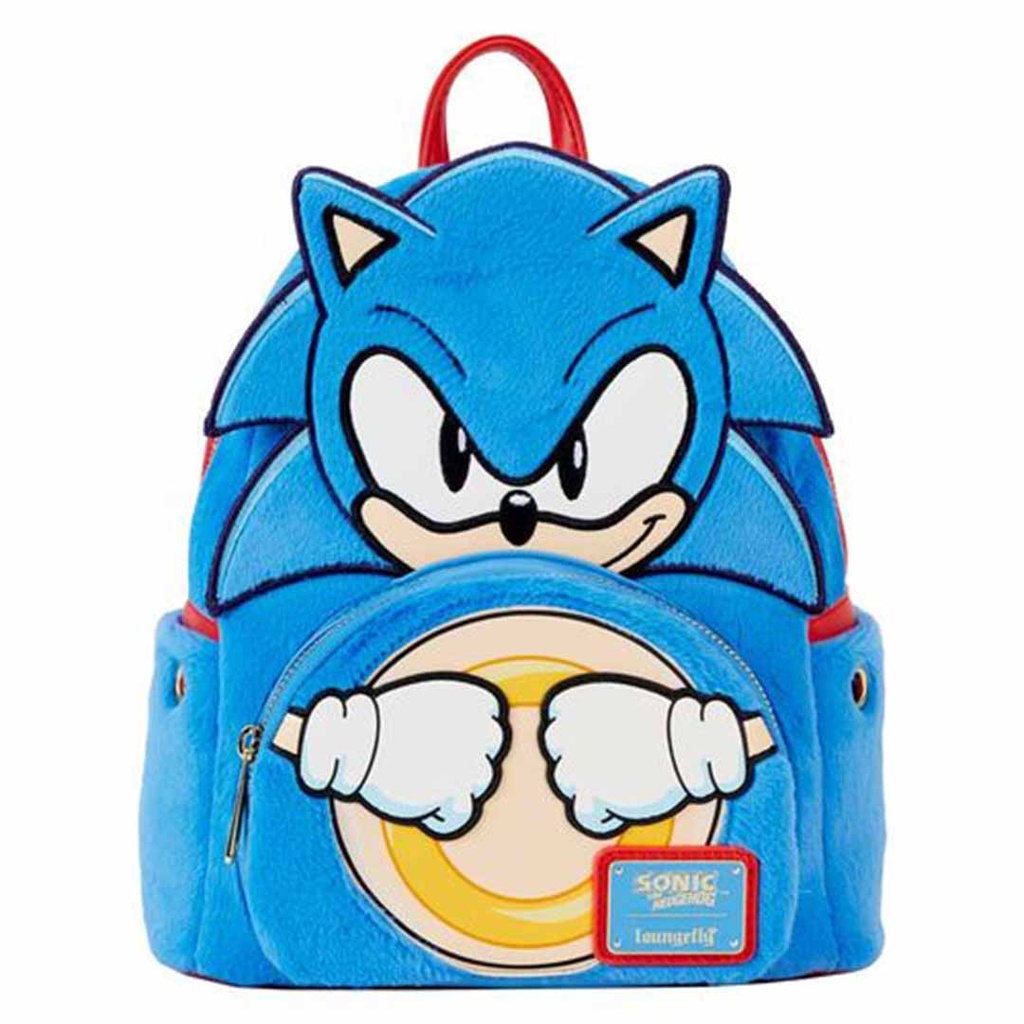 Loungefly! Leather: Sega Sonic The Hedgehog Classic Cosplay Mini Backpack 