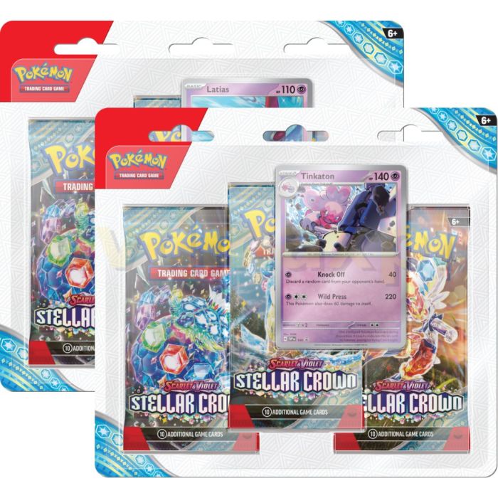 Pokemon TCG: Scarlet & Violet Stellar Crown (SV07) 3 Pack Blister