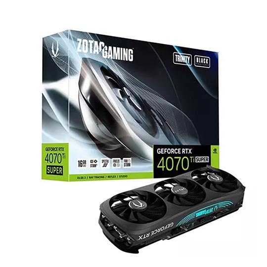 ZOTAC GAMING GeForce RTX 4070 Ti SUPER Trinity Black Edition 16GB GDDR6X