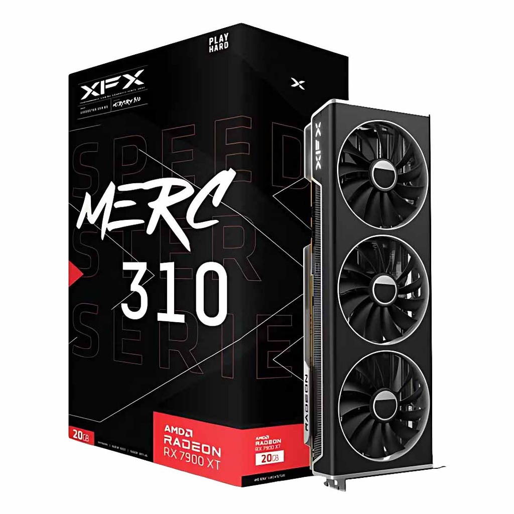XFX Radeon RX 7900 XT SPEEDSTER MERC310 BLACK Gaming Graphics Card