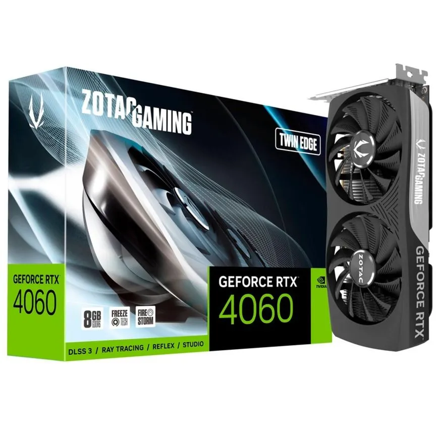 Zotac Gaming Geforce RTX 4060 8GB Twin Edge GDDR6 Graphics Card