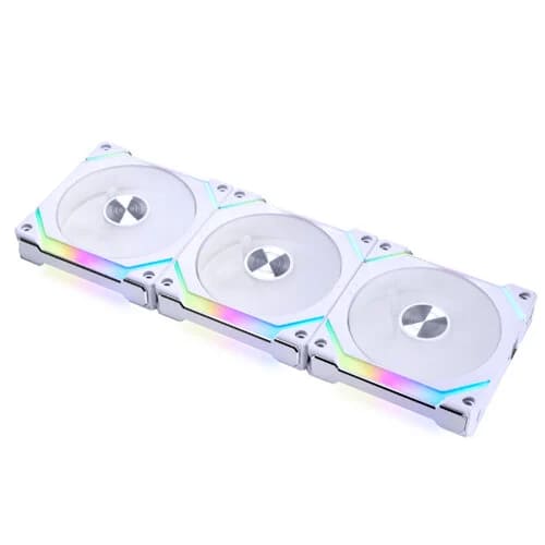 Lian Li UNI FAN SL120 V2 RGB 120mm Triple Pack Cooling Fan - White | UF-SL120V2-3W