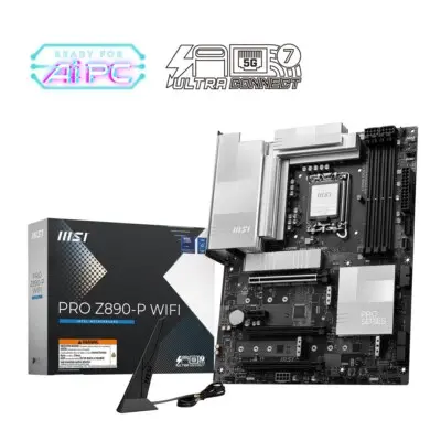 MSI PRO Z890-P WIFI DDR5 LGA 1851 ATX Motherboard - White | 911-7E34-001