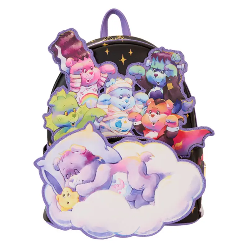Loungefly! Leather: Carebears X Universal Monsters Scary Dreams Mini Backpack