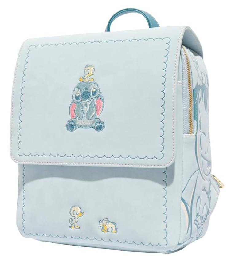 Loungefly! Leather: Lilo Stitch Pu Suede Backpack