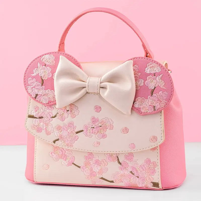 Loungefly! Leather: Disney Cherry Blossom Minnie Mouse Cosplay Handbag