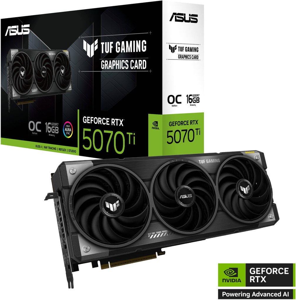 ASUS TUF Gaming GeForce RTX 5070 Ti OC Edition 16GB GDDR7 Graphics Card