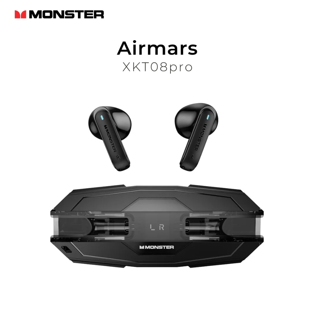 Monster AIRMARS XKT08 Pro Wireless Gaming Headphones Black