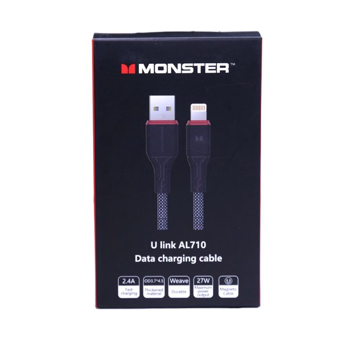 Monster U Link AL710 Data Charging Cable Black