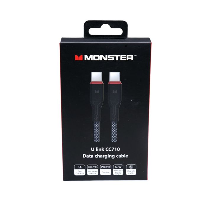 Monster U Link CC710 Data Charging Cable Black