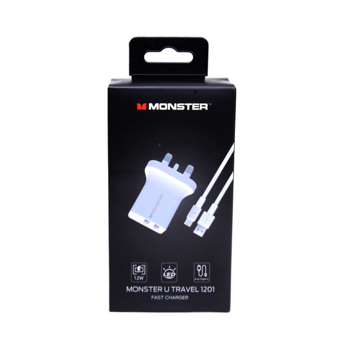 Monster U Travel 1201 Fast Charger White