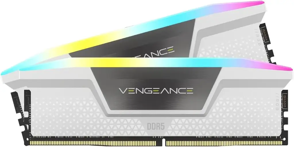 Corsair VENGEANCE RGB 32GB (2x16GB) DDR5 DRAM 6400MT/s CL36 Memory Kit — White