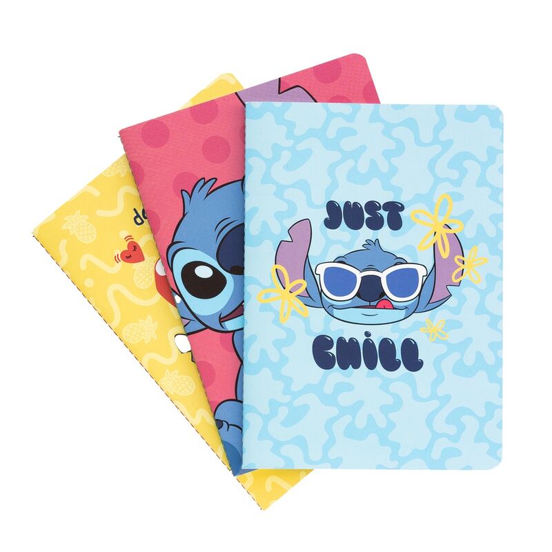 Erik: Disney Stitch Tropical Pack Of 3 A5 Notebooks