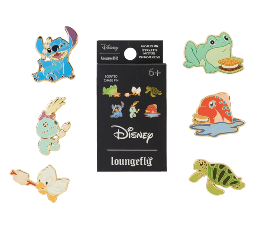 Loungefly! Blind Box Pin: Disney Lilo and Stitch Camping Cuties Mystery Box Pins