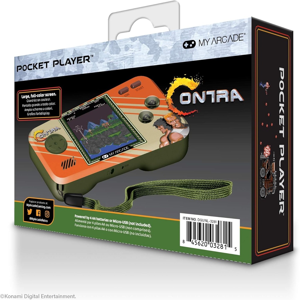 My Arcade Contra Pocket Player-2-In1 Retro Handheld