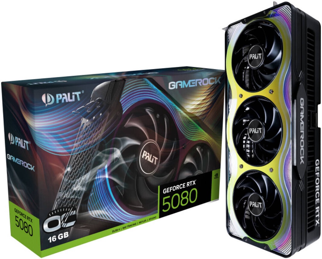 Palit  GameRock OC GeForce RTX 5080 16GB GDDR7 PCI-Express Graphics Card