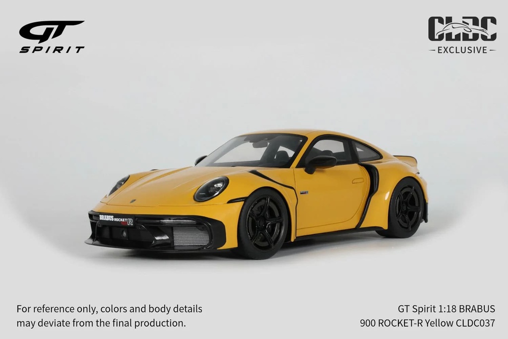 CLDC Exclusive 1/18 GT Spirit Porsche BRABUS 900 Rocket-R Limited Edition Yellow Diecast Car