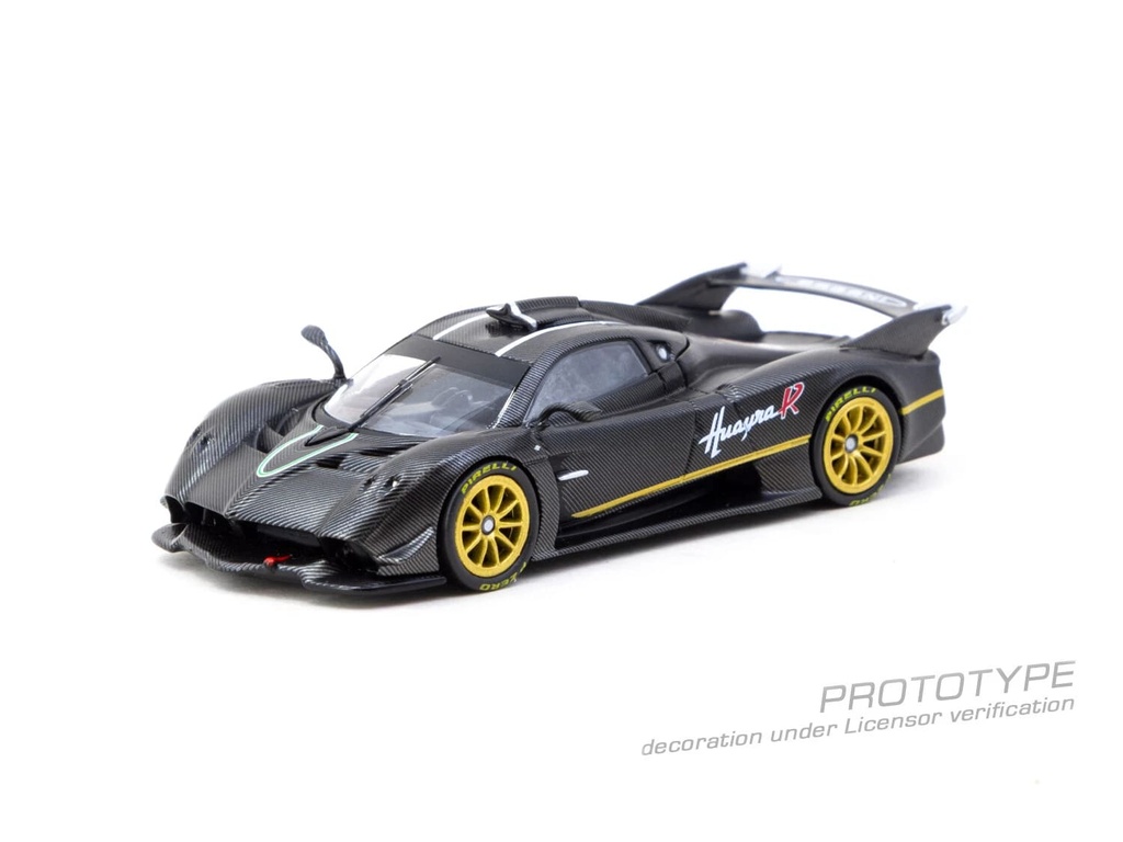 Tarmac Works 1/64 Paganl Huayra R (Matt Black Carbon) Diecast Car