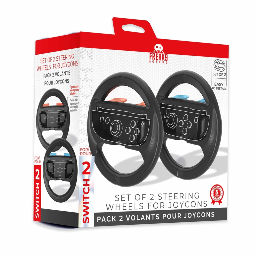 Freaks & Geeks NS2 Joycons Steering Wheel (Pack of 2)