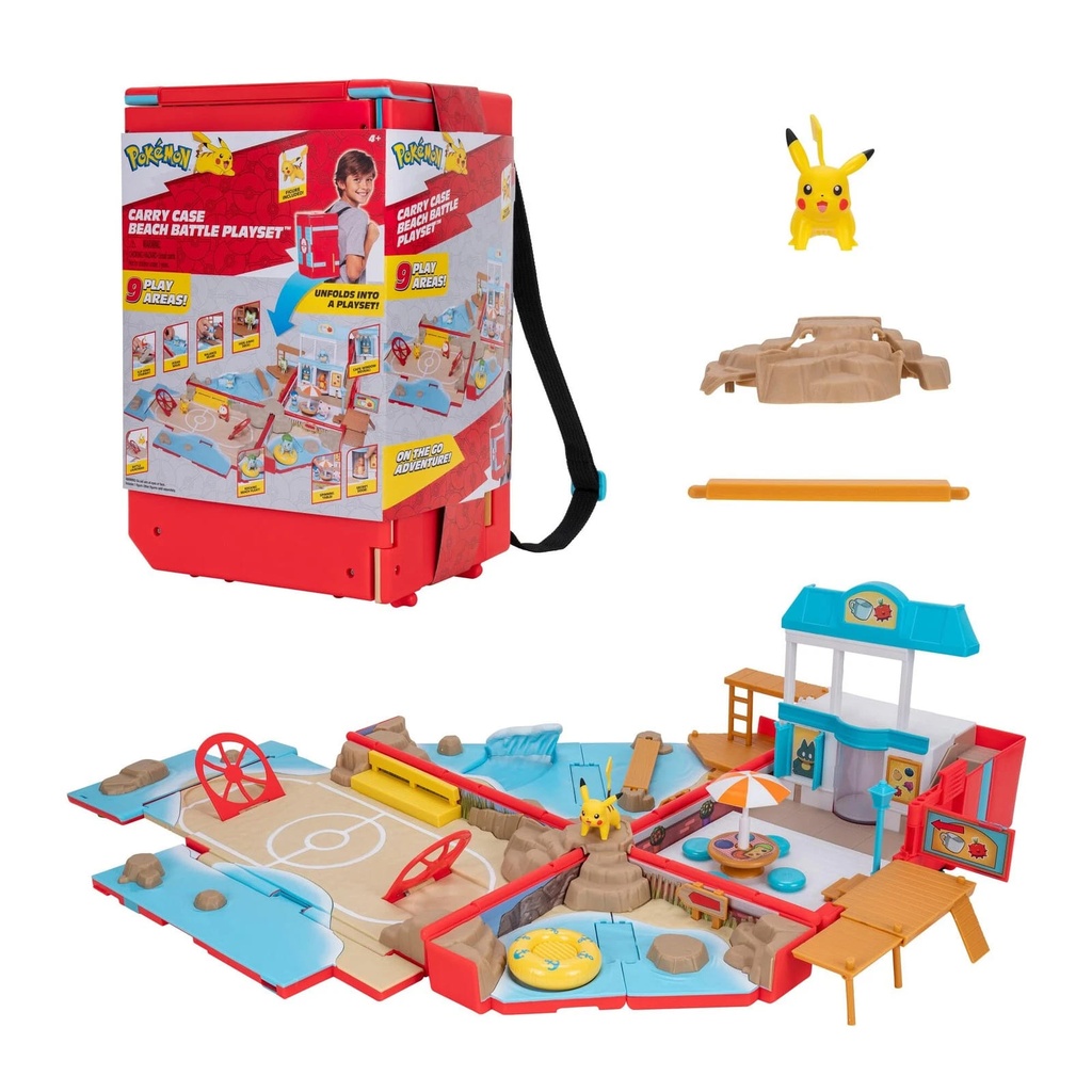 Jazwares Pokemon Carry Case - Beach Battle Playset