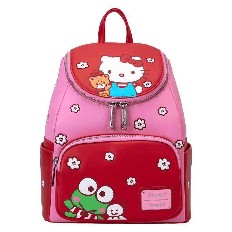 Loungefly! Leather: Sanrio Hello Kitty and Friends Color Block Mini Backpack 