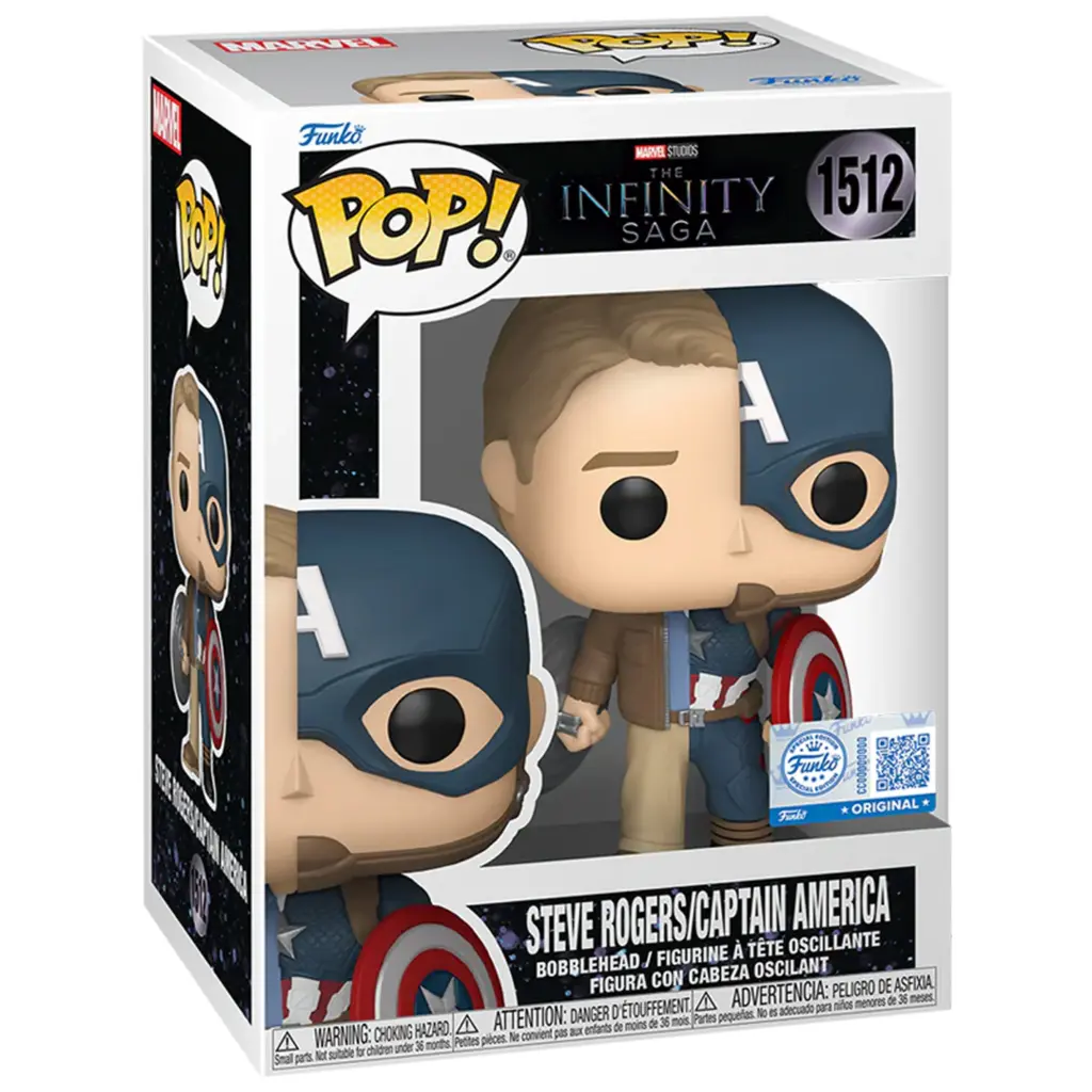 Funko Pop! Marvel: IS Split - Captain America / Steve (Exc)