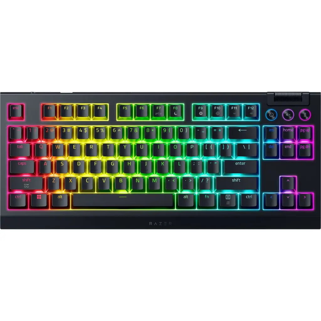 Razer BlackWidow V4 Tenkeyless HyperSpeed Wireless Hot-swappable Gaming Keyboard - Black 