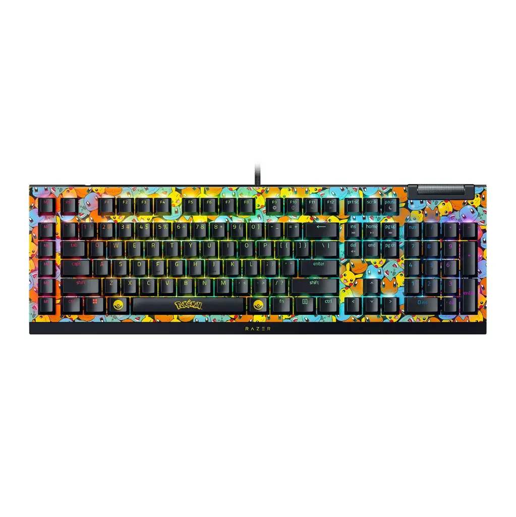 Razer BlackWidow V4 X Mechanical Gaming Keyboard with Razer Chroma™ RGB - Pokémon Kanto Starters Edition 
