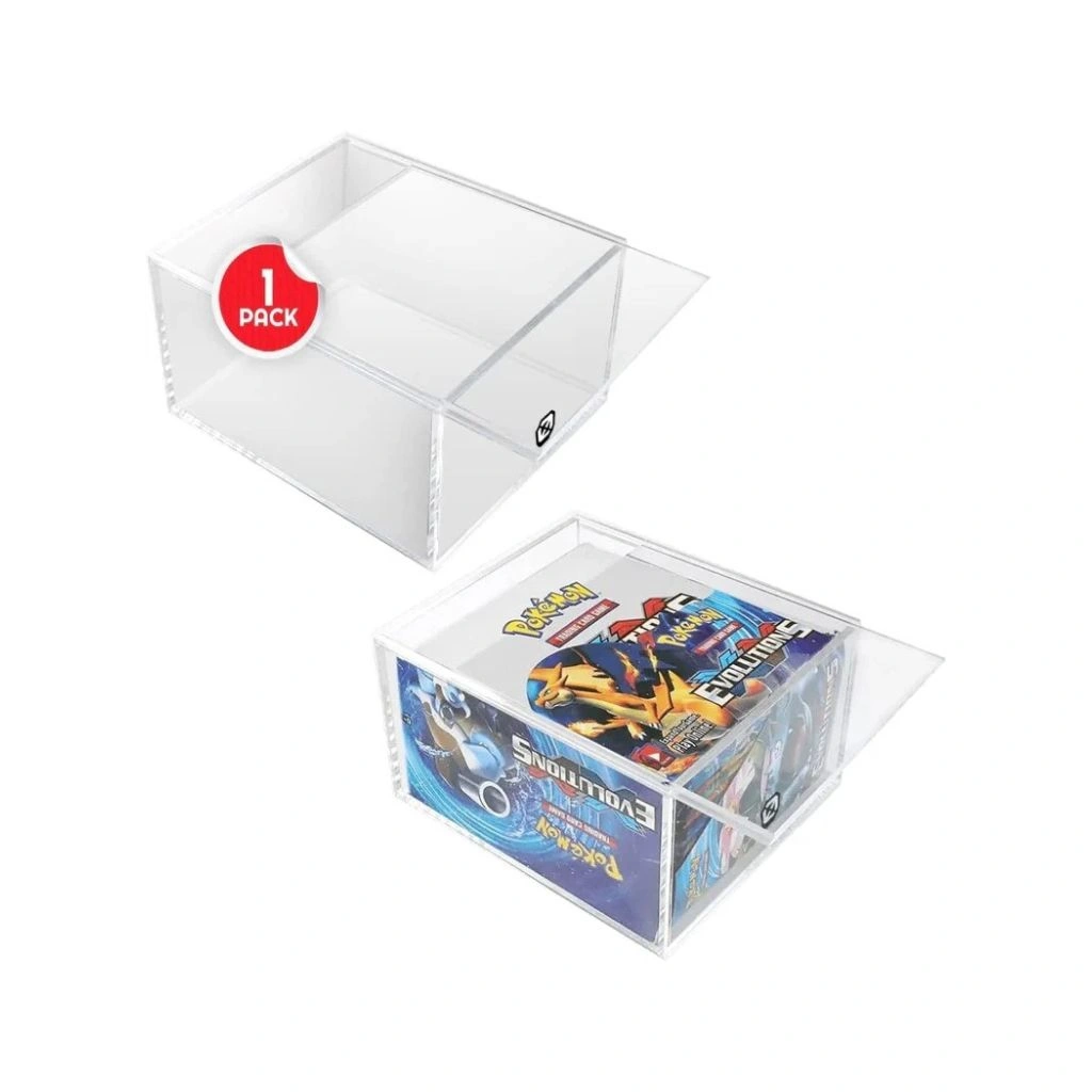 EVORETRO Pokemon Booster Box 4mm Acrylic Protector w/ Sliding Lid Anti-UV