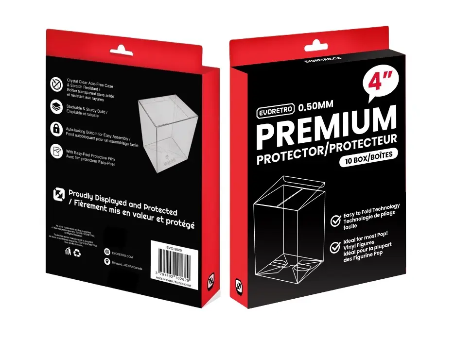EVORETRO Premium Funko Pop Plastic Protector for 4 Inch 10-pack