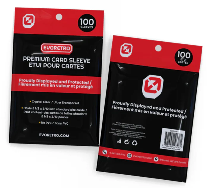 EVORETRO Soft Card Sleeves Card 100 Pack