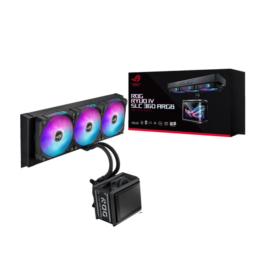 Asus ROG Ryuo IV SLC 360 ARGB CPU Liquid Cooler - Black 