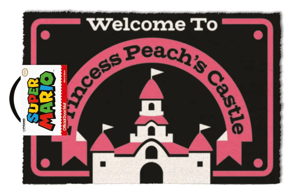 Pyramid Super Mario Peach Castle Doormat 