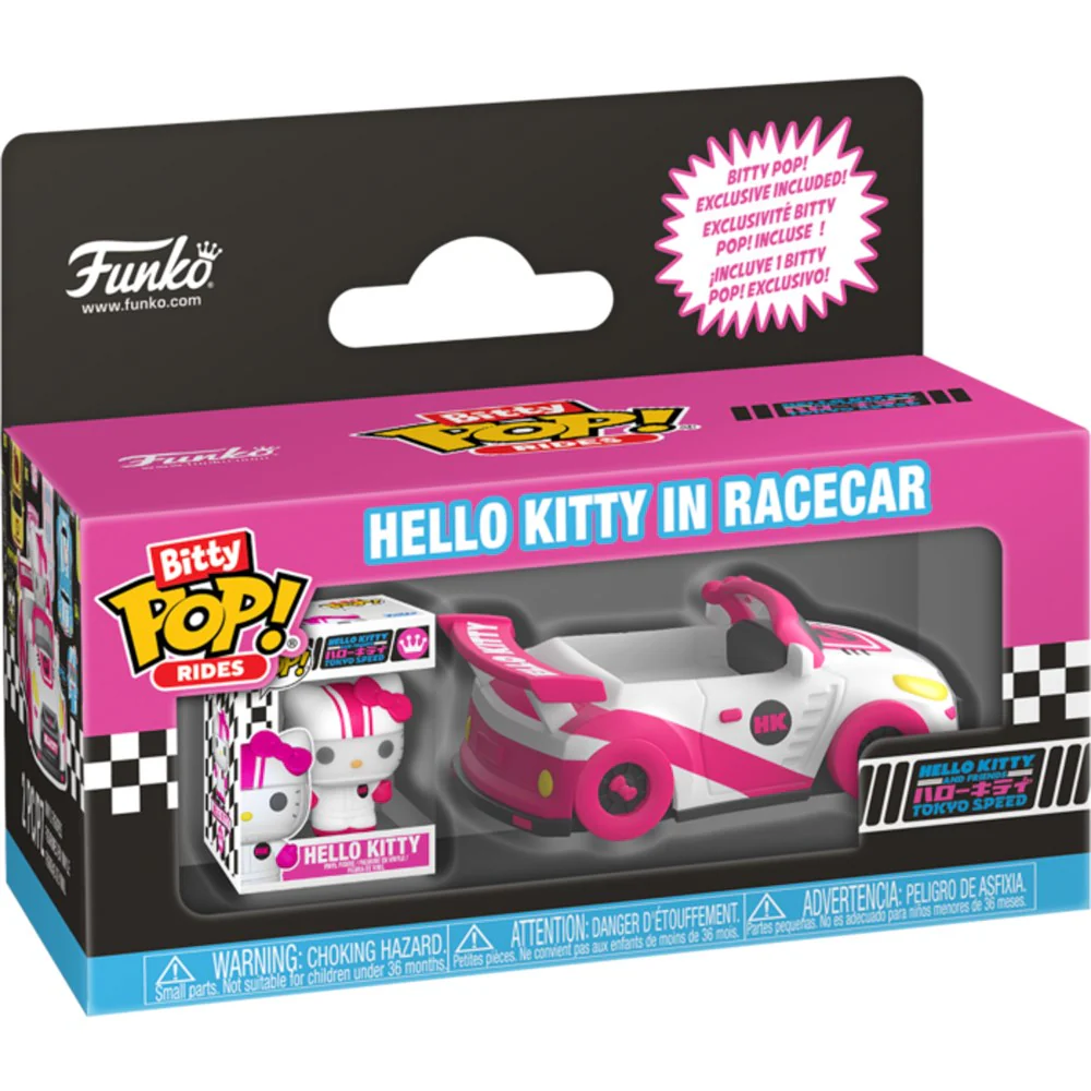 Funko Bitty Pop! Ride Animation: Sanrio - Racecar with Hello Kitty 